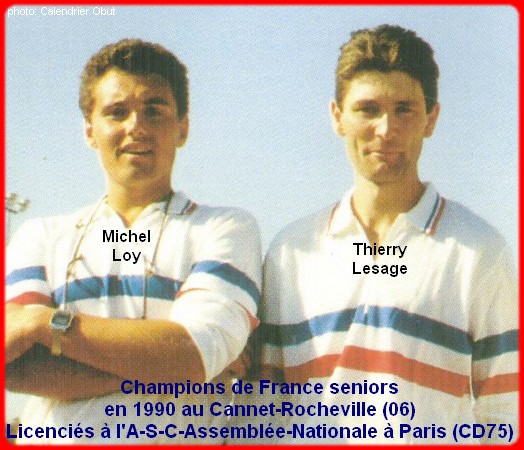 champions de France doublettes seniors pétanque 1990
