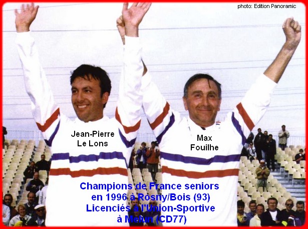 champions de France doublettes seniors pétanque 1997