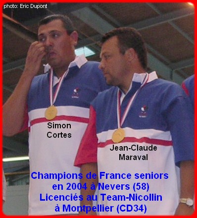 champions de France doublettes seniors pétanque 2004