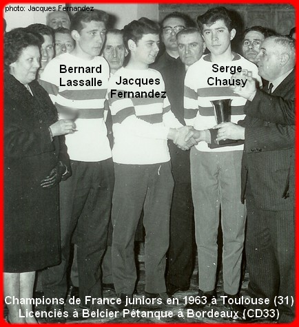Champions de France pétanque juniors en 1963