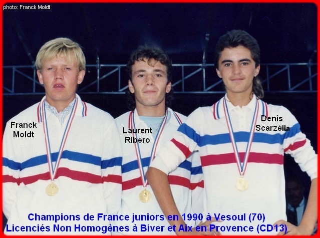 Champions de France pétanque juniors triplettes 1990