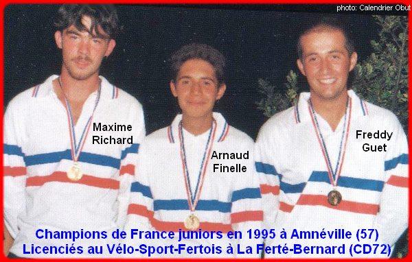 Champions de France pétanque juniors triplettes en 1996 à Amnéville