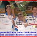 Champions de France pétanque triplettes cadets, en 2005 à Nevers