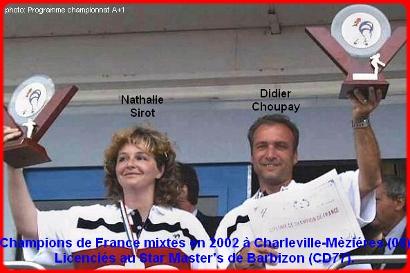 champions de France pétanque mixtes doublettes en 2002