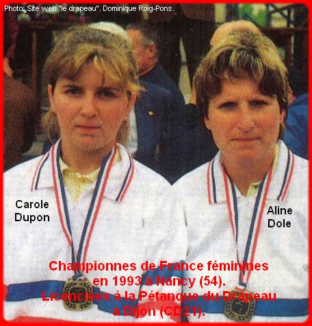 Championnes de France pétanque doublettes féminines en 1993