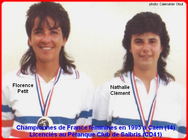 Championnes de France pétanque doublettes féminines en 1995