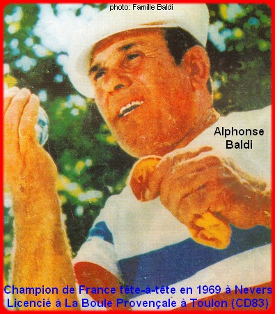 Champion de France pétanque senior tête-à-tête 1969