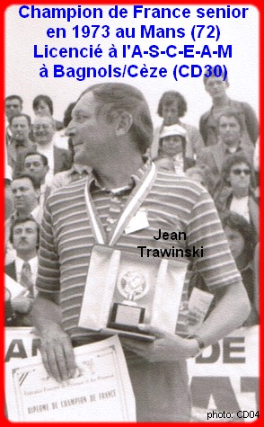 Champion de France pétanque senior tête-à-tête 1973