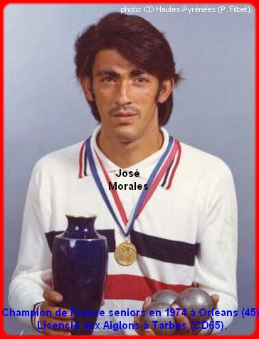 Champion de France pétanque senior tête-à-tête 1974