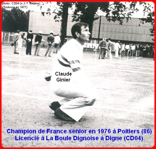 Champion de France pétanque senior tête-à-tête 1976