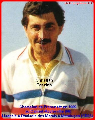 Champion de France pétanque senior tête-à-tête 1990