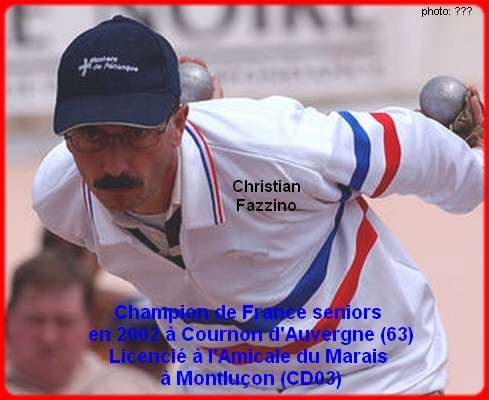 Champion de France pétanque senior tête-à-tête 2002