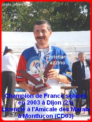 Champion de France pétanque senior tête-à-tête 2003