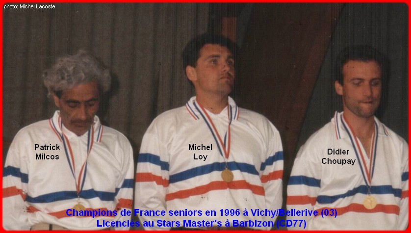 champions de France triplettes seniors pétanque 1996