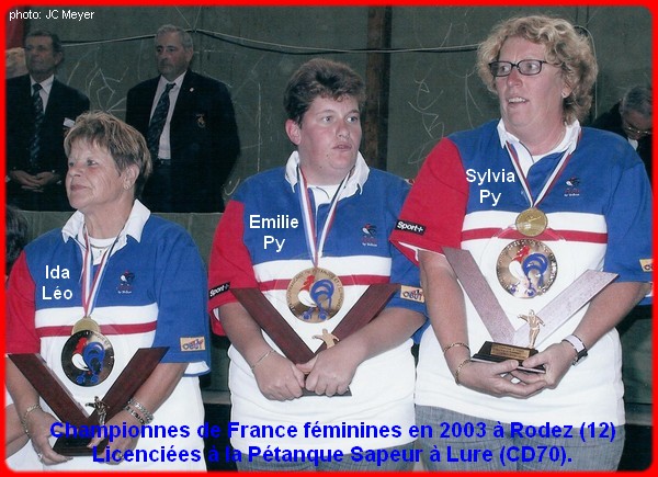 championnes de France triplettes féminines 2003