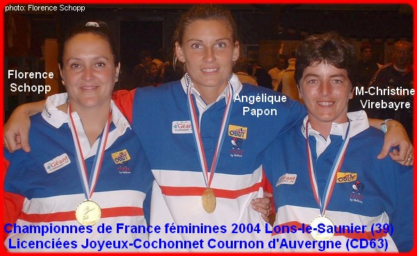 Championnes de France triplettes féminines 2004