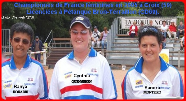 Championnes de France pétanque triplettes féminines en 2005