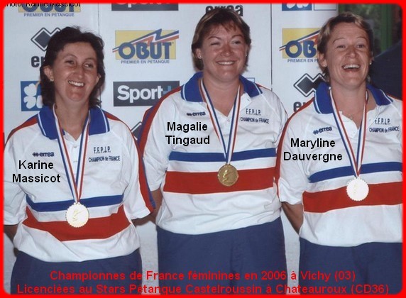Championnes de France pétanque triplettes féminines en 2006