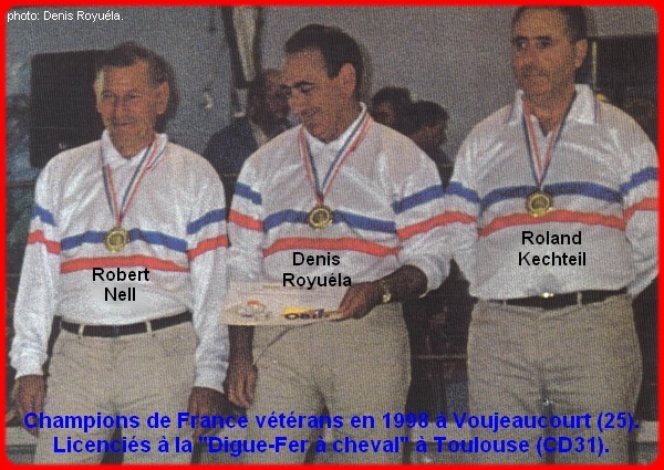 Champions de France triplettes vétérans en 1998